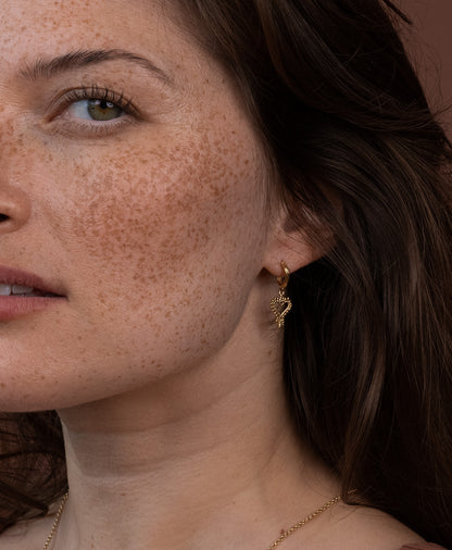Zoe & Morgan | Mini Gypsy Heart Earrings - Gold