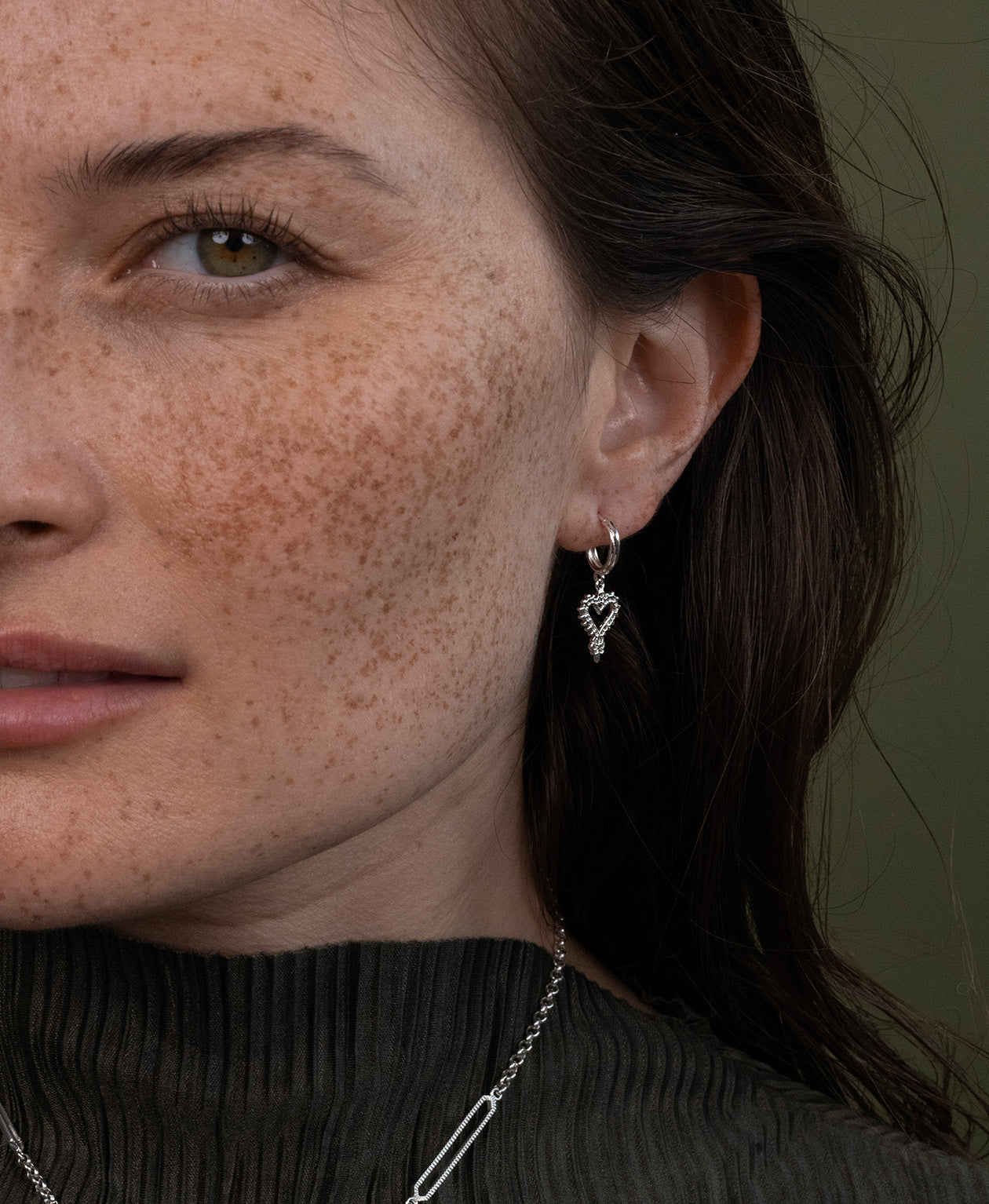 Zoe & Morgan | Mini Gypsy Heart Earrings - Silver