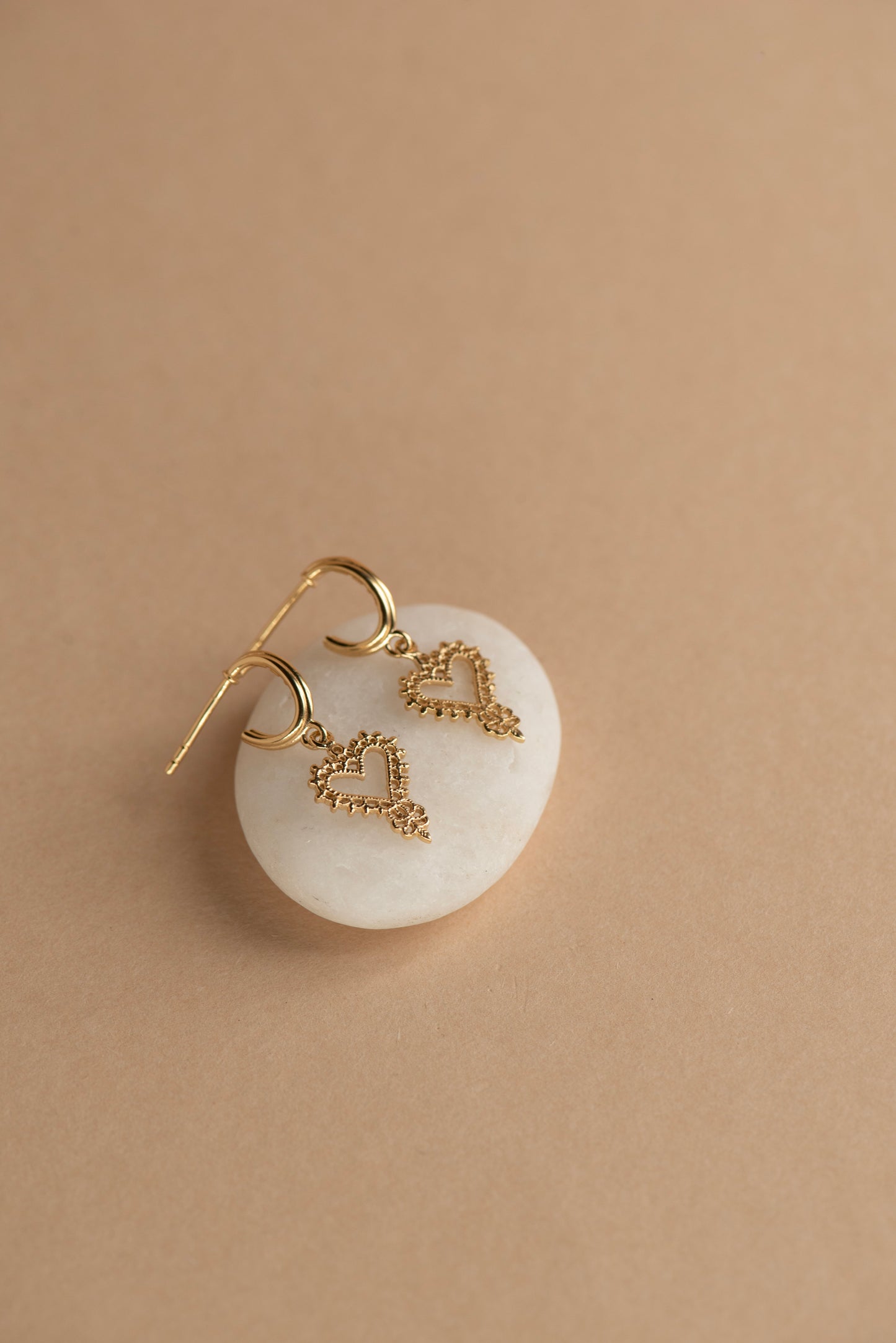 Zoe & Morgan | Mini Gypsy Heart Earrings - Gold