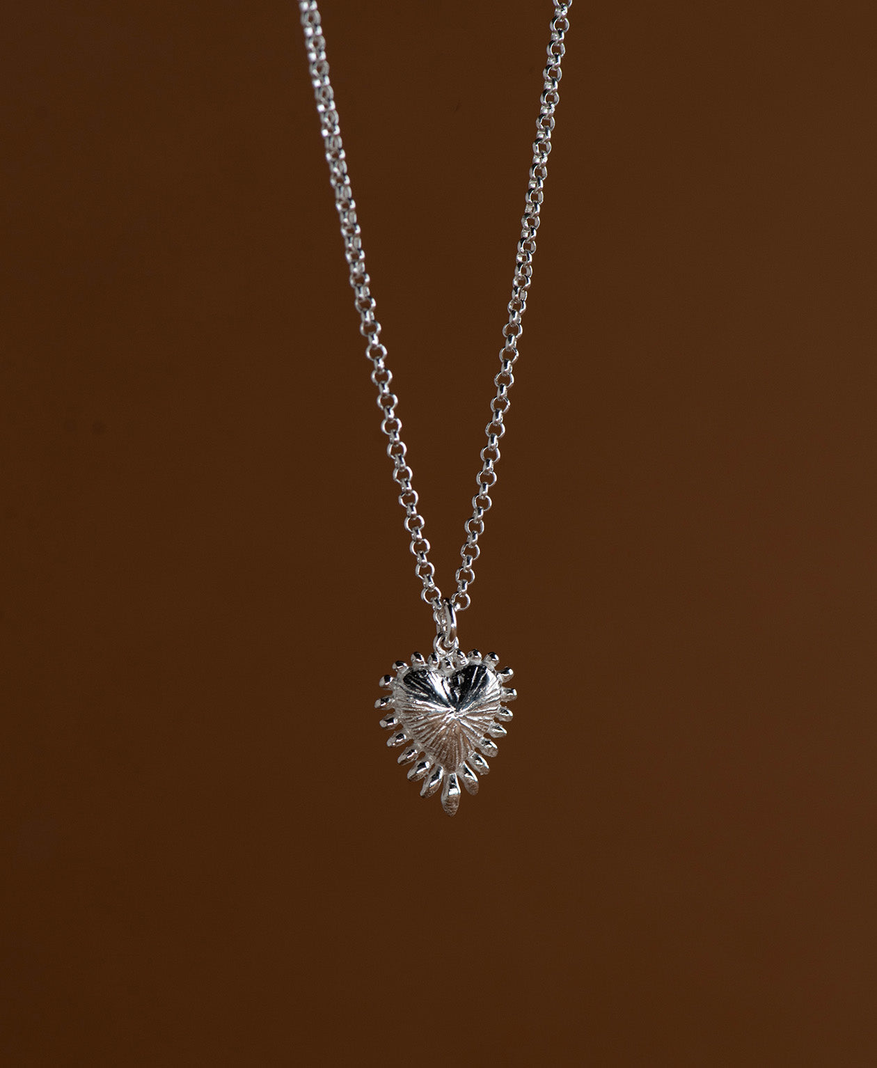 Zoe & Morgan | Mini Heart Ray Necklace - Silver