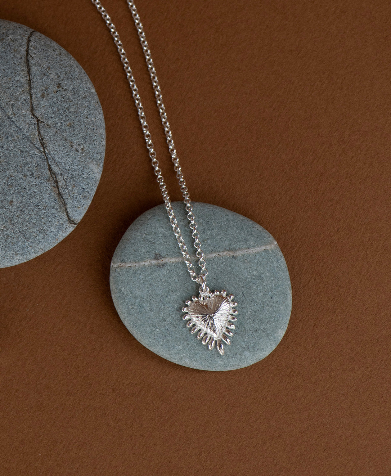 Zoe & Morgan | Mini Heart Ray Necklace - Silver