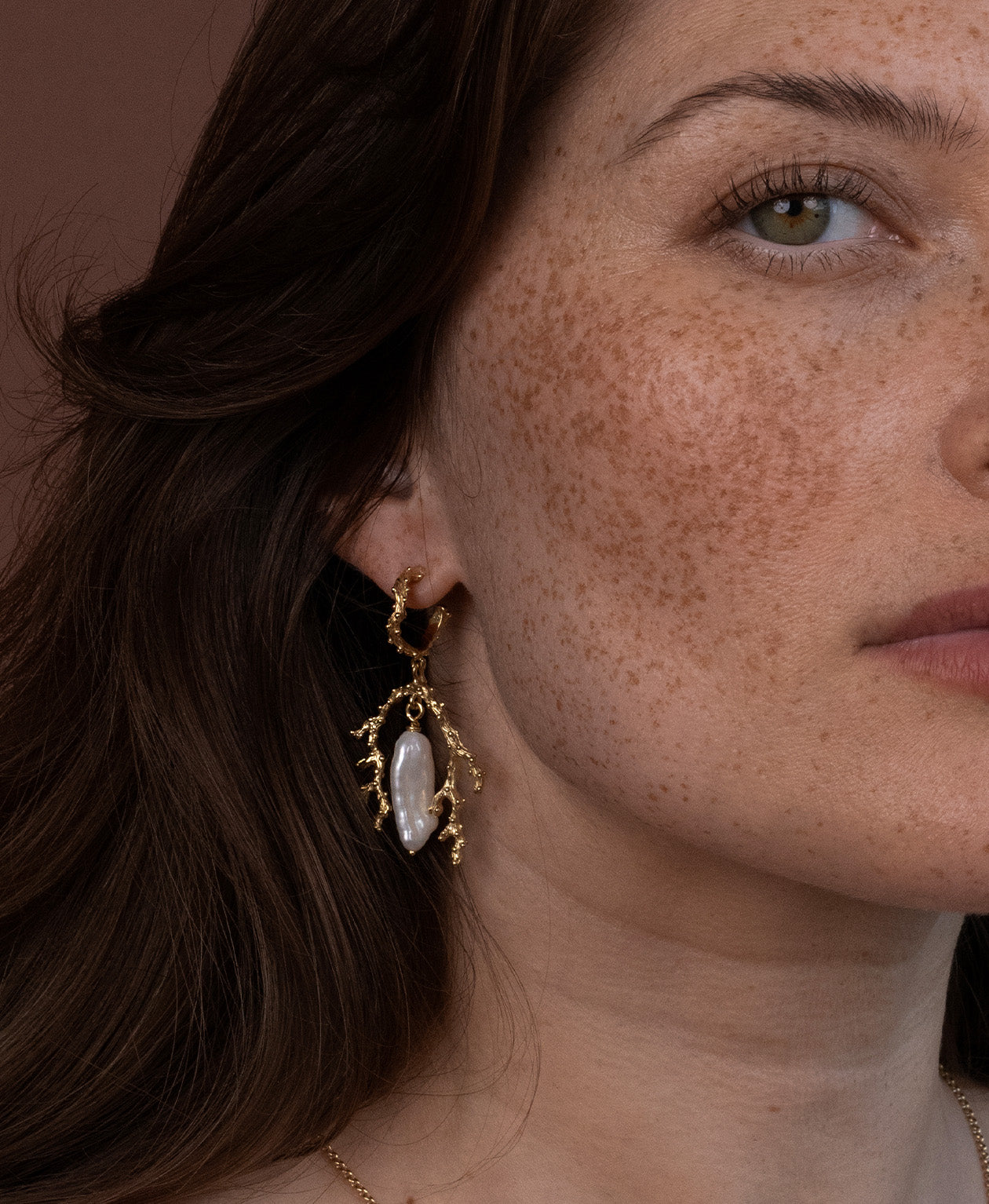Zoe & Morgan | Mutiara Earrings - Gold/Keshi Pearl