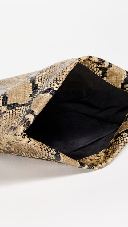 Nili Lotan | Jerry Clutch - Taupe Snakeskin