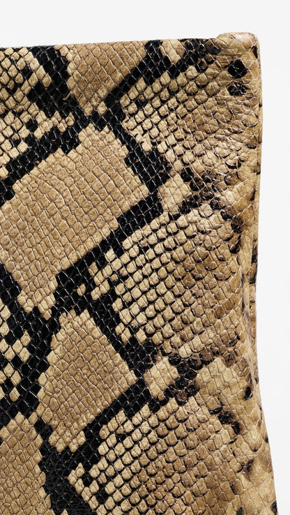Nili Lotan | Jerry Clutch - Taupe Snakeskin
