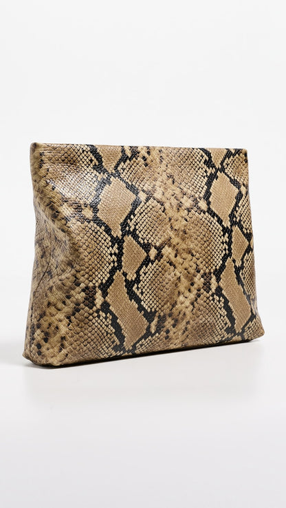 Nili Lotan | Jerry Clutch - Taupe Snakeskin