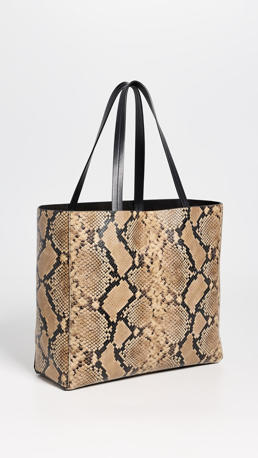 Nili Lotan | Medium Keith Bag - Taupe Snakeskin
