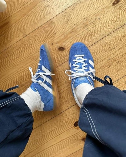 Adidas | Gazelle Indoor - Blue Fusion / Cloud White / Gold Metallic