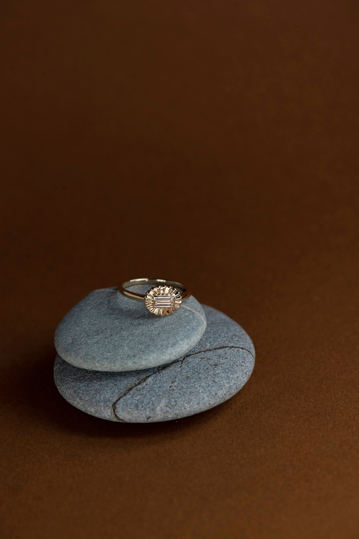 Zoe & Morgan | Odette Ring - Gold/Baguette White Topaz