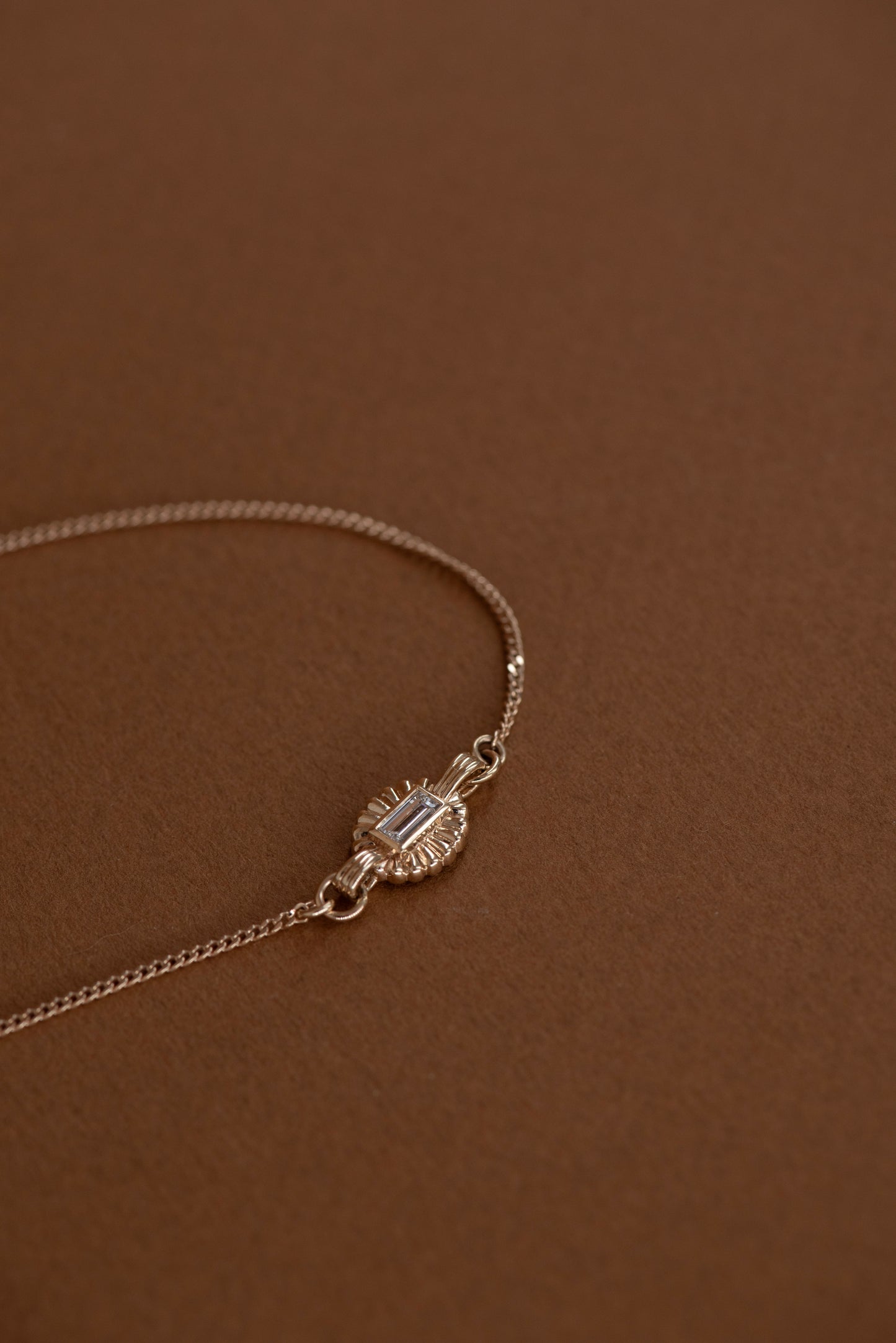 Zoe & Morgan | Odette Bracelet - Gold Baguette\White Topaz