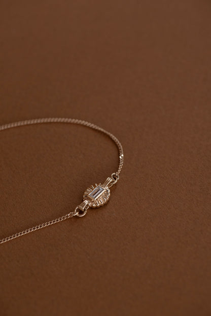 Zoe & Morgan | Odette Bracelet - Gold Baguette\White Topaz