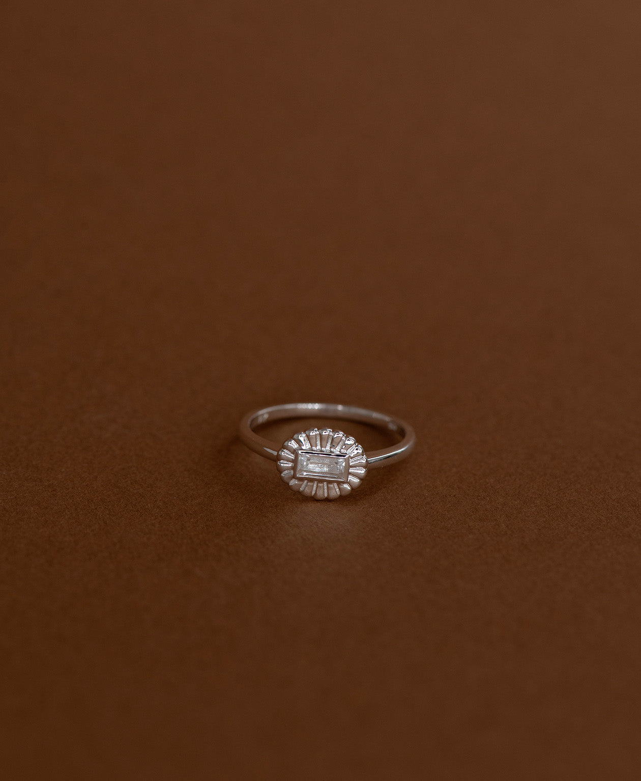 Zoe & Morgan | Odette Ring - Silver/Baguette White Topaz