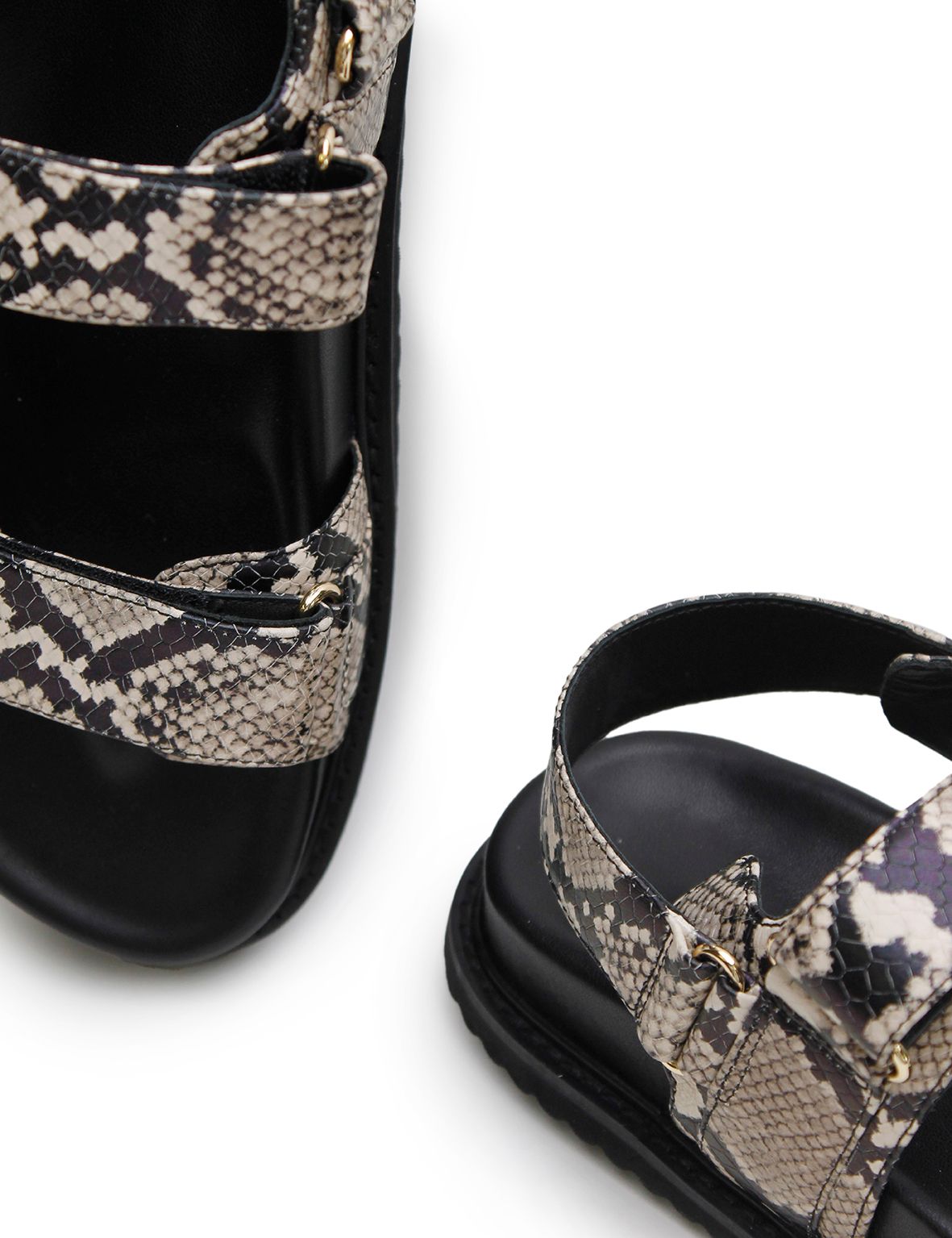 La Tribe | Isla Sandal - Snake/Black