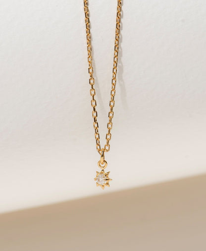 Zoe & Morgan | Stella Necklace - Gold/White Zircon
