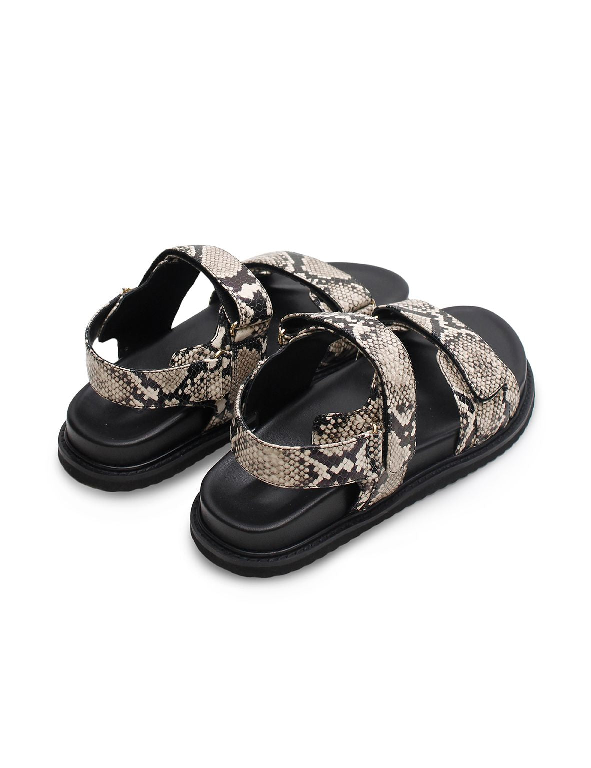 La Tribe | Isla Sandal - Snake/Black