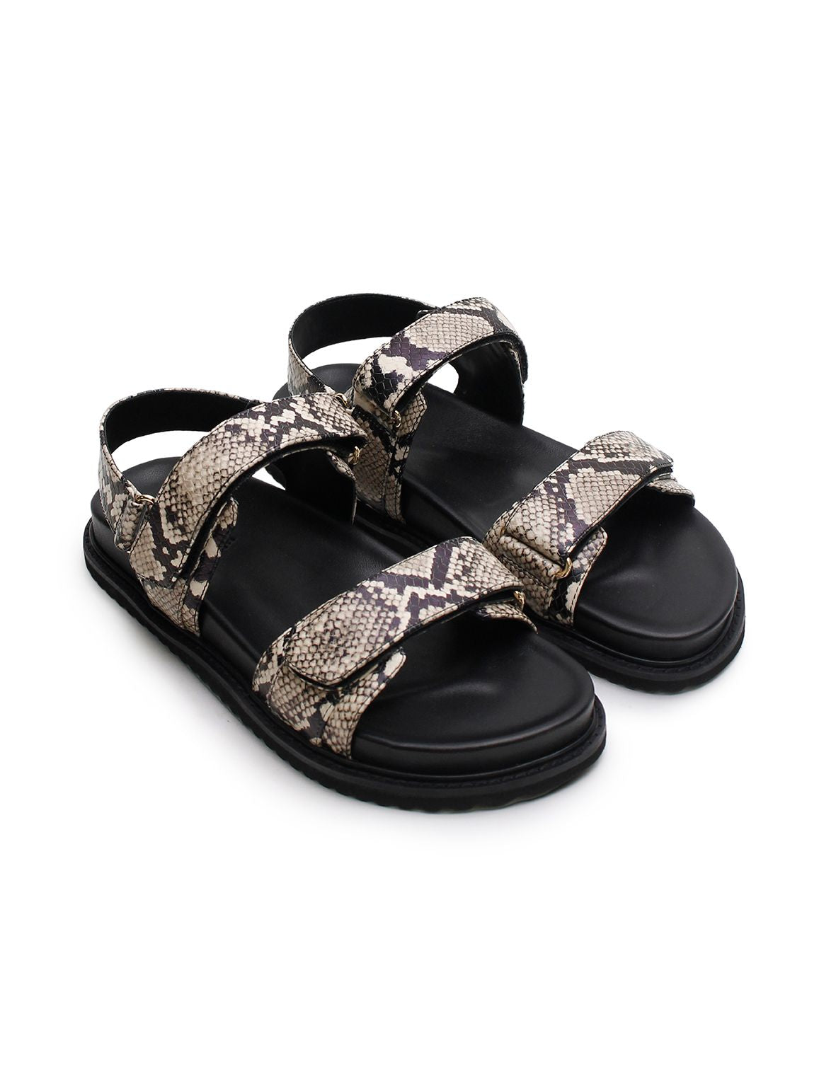 La Tribe | Isla Sandal - Snake/Black