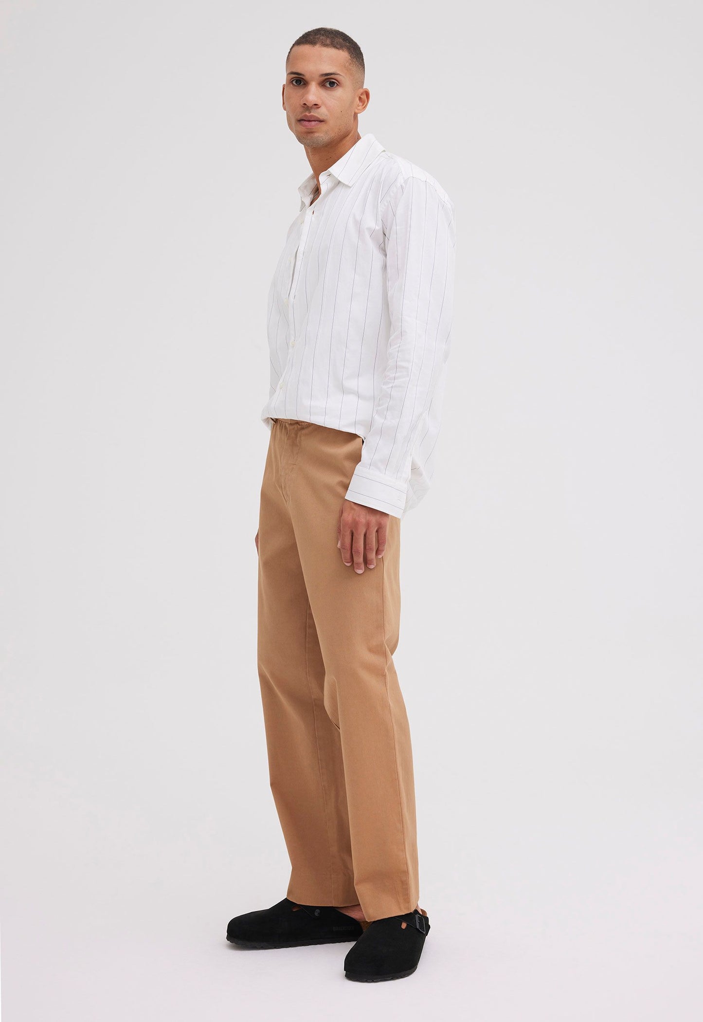 Jac+Jack | Doran Shirt - White/Navy Stripe