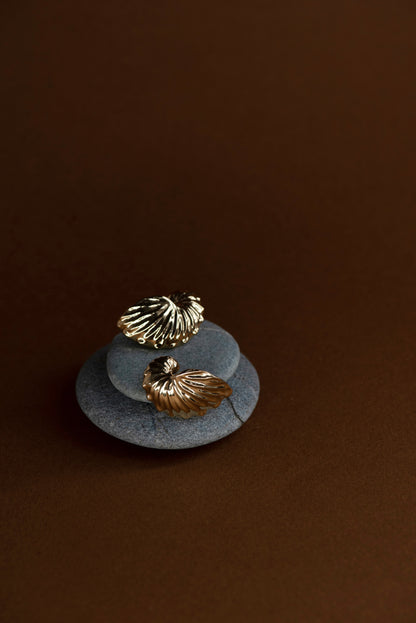 Zoe & Morgan | Paper Nautilus Earrings - Gold Vermeil