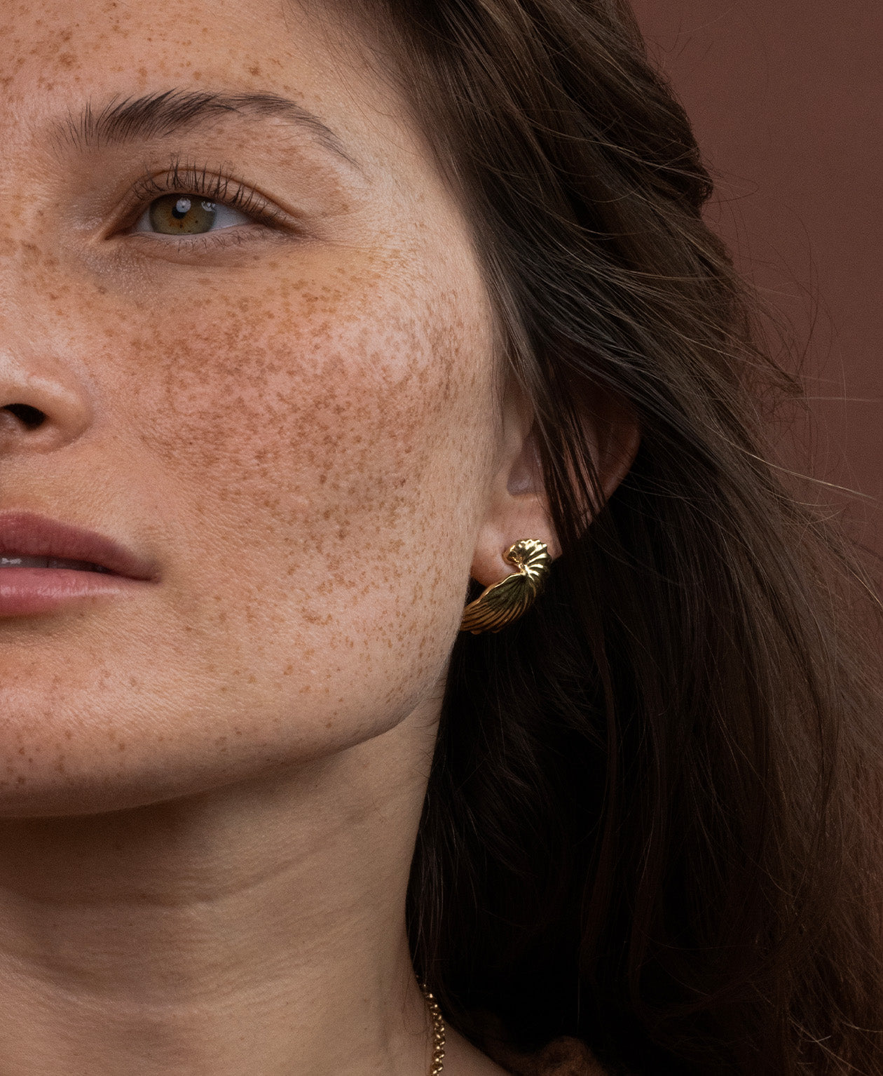 Zoe & Morgan | Paper Nautilus Earrings - Gold Vermeil