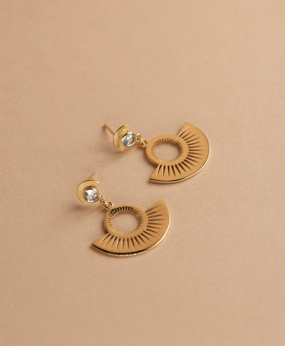 Zoe & Morgan | Pocket Full Of Sunshine Earrings - Gold/Aqua