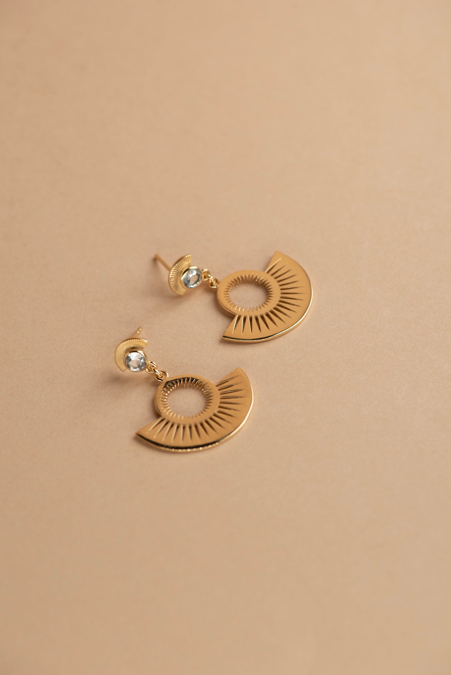 Zoe & Morgan | Pocket Full Of Sunshine Earrings - Gold/White Topaz