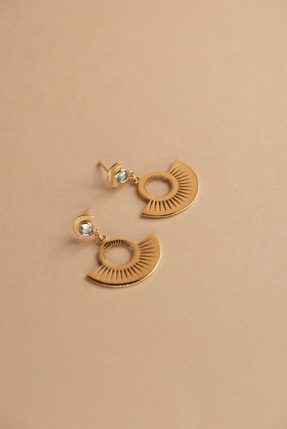 Zoe & Morgan | Pocket Full Of Sunshine Earrings - Gold/White Topaz