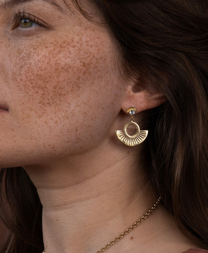 Zoe & Morgan | Pocket Full Of Sunshine Earrings - Gold/Aqua