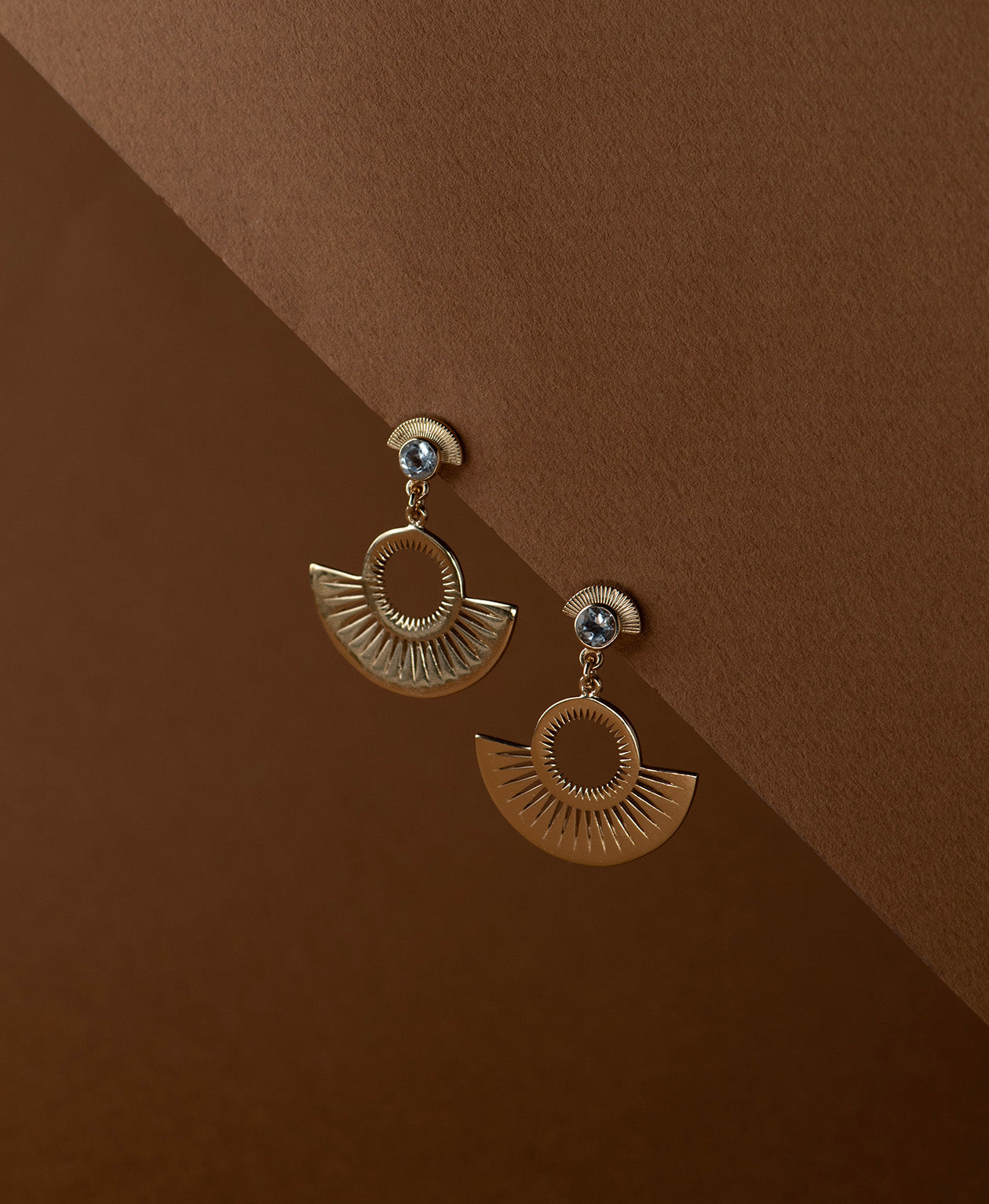 Zoe & Morgan | Pocket Full Of Sunshine Earrings - Gold/Aqua