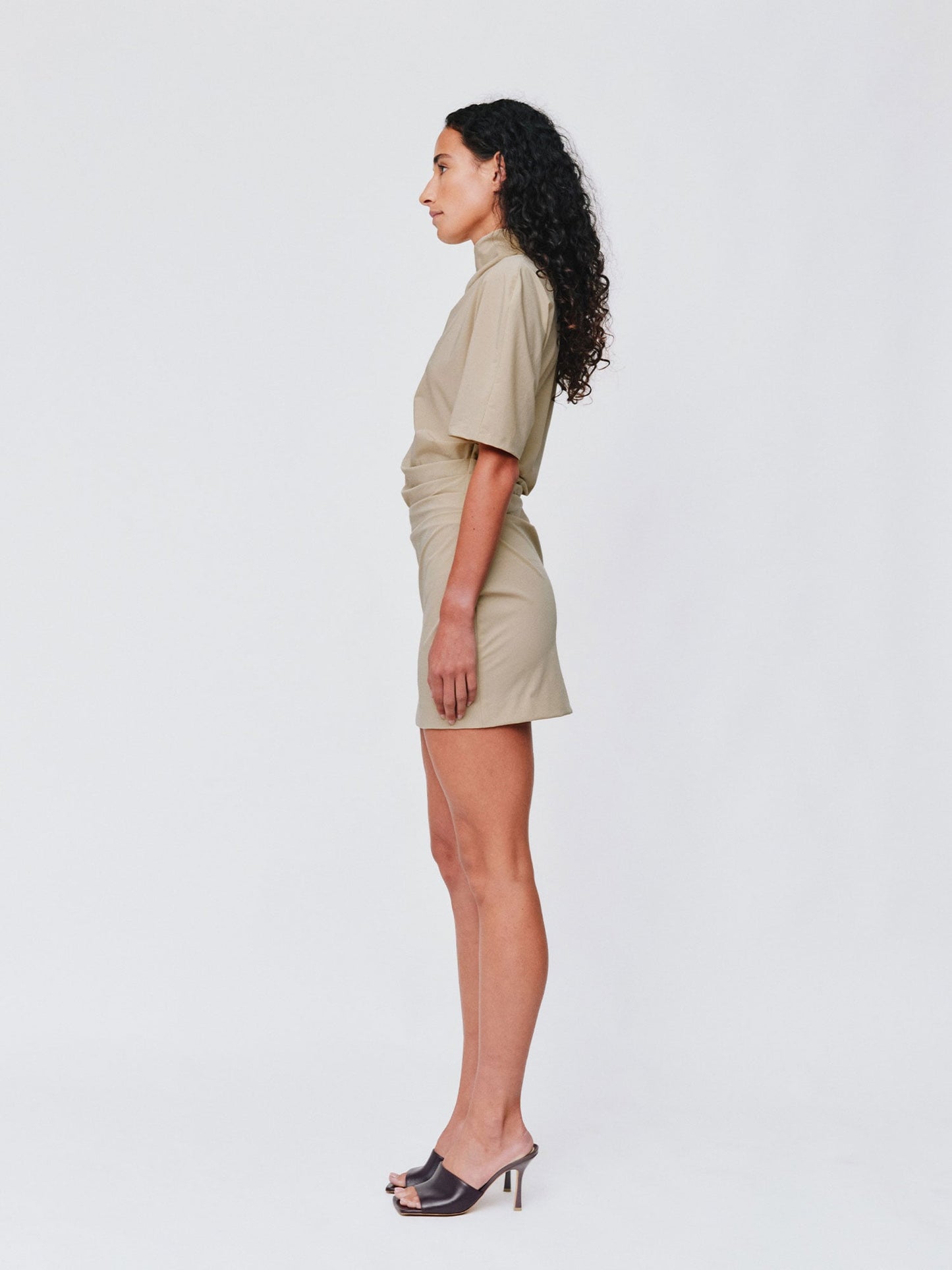 Wynn Hamlyn | Elodie Mini Dress - Sand