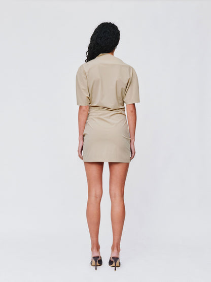 Wynn Hamlyn | Elodie Mini Dress - Sand