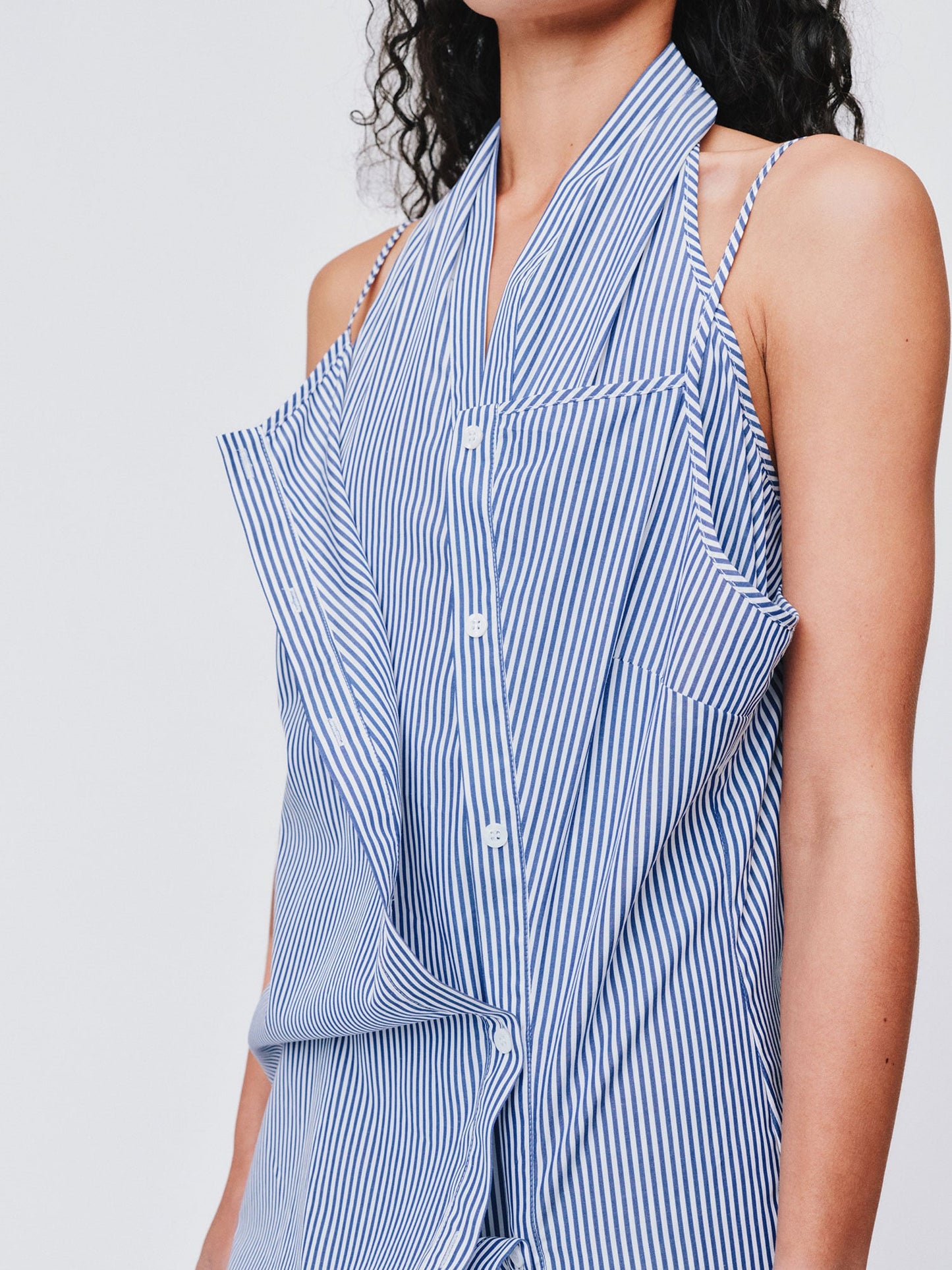 Wynn Hamlyn | Rowan Maxi Dress - Blue Stripe