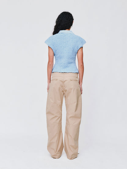 Wynn Hamlyn | Serena Shirred Top - Blue