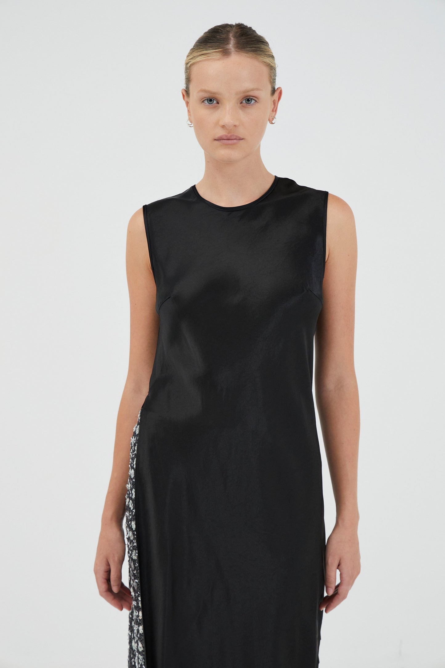 Third Form | Revery High Split Tank Dress - Black