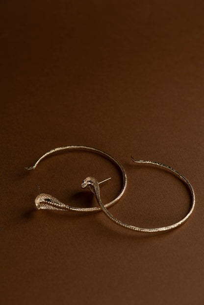 Zoe & Morgan | Snake Hoops - Gold