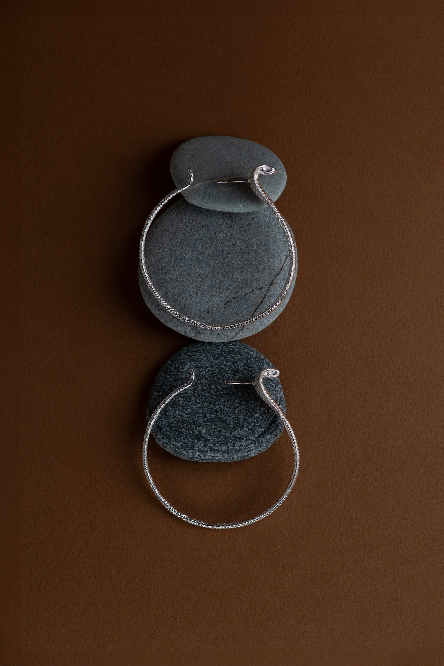 Zoe & Morgan  | Snake Hoops - Silver
