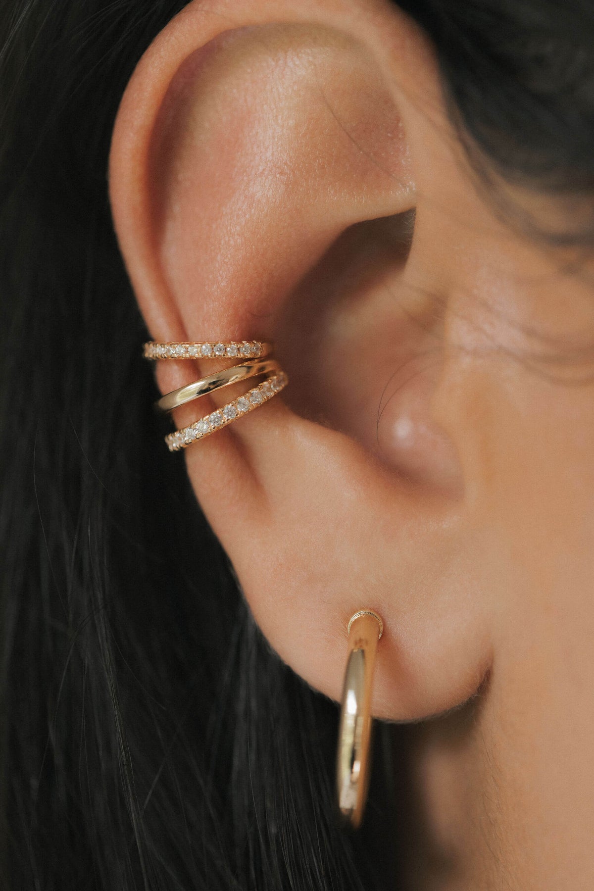 State Of Mind | Nova Ear Cuff - Yellow Gold