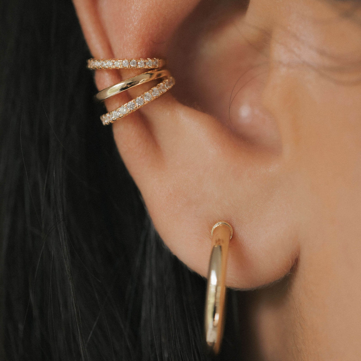 State Of Mind | Ria Ear Cuff - Yellow Gold