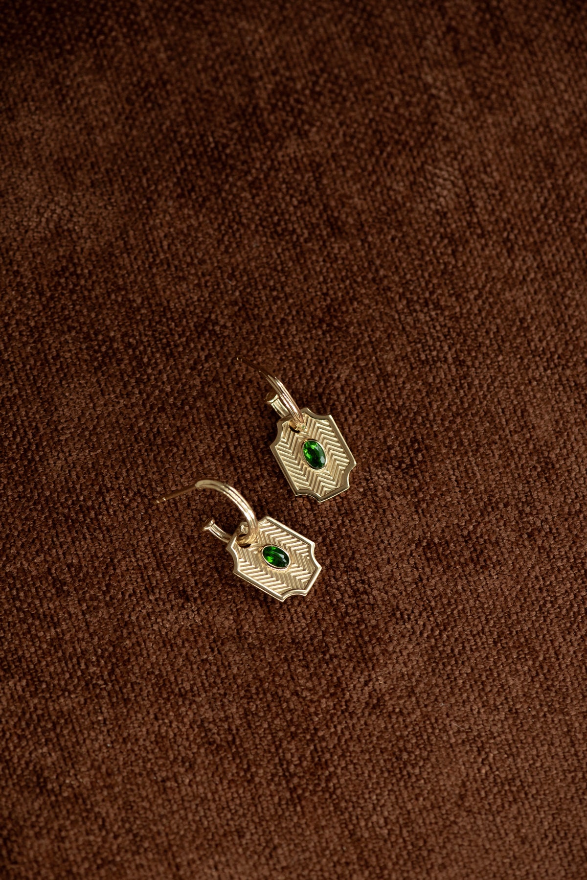 Zoe & Morgan | Soul Sister Hoop - Gold Chrome Diopside