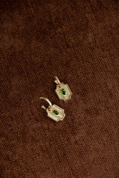 Zoe & Morgan | Soul Sister Hoop - Gold Chrome Diopside