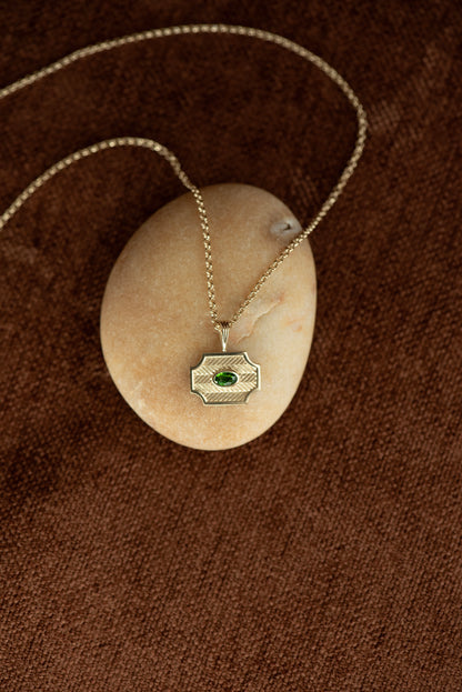 Zoe & Morgan | Soul Sister Necklace - Gold With Chrome Diopside