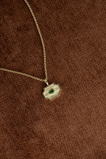 Zoe & Morgan | Soul Sister Necklace - Gold With Chrome Diopside