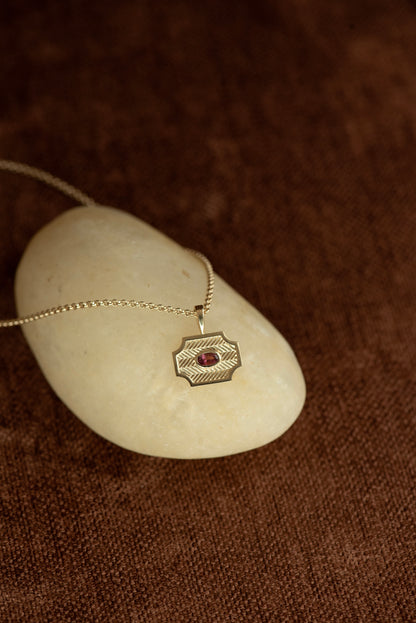 Zoe & Morgan | Soul Sister Necklace - Gold With Pink Tourmaline