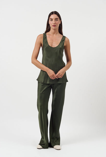 Silk Laundry | Scoop Neck Tank - Cedar