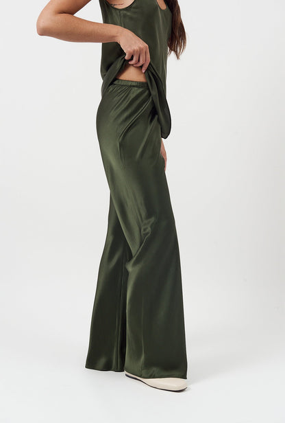Silk Laundry | Bias Cut Pants - Cedar
