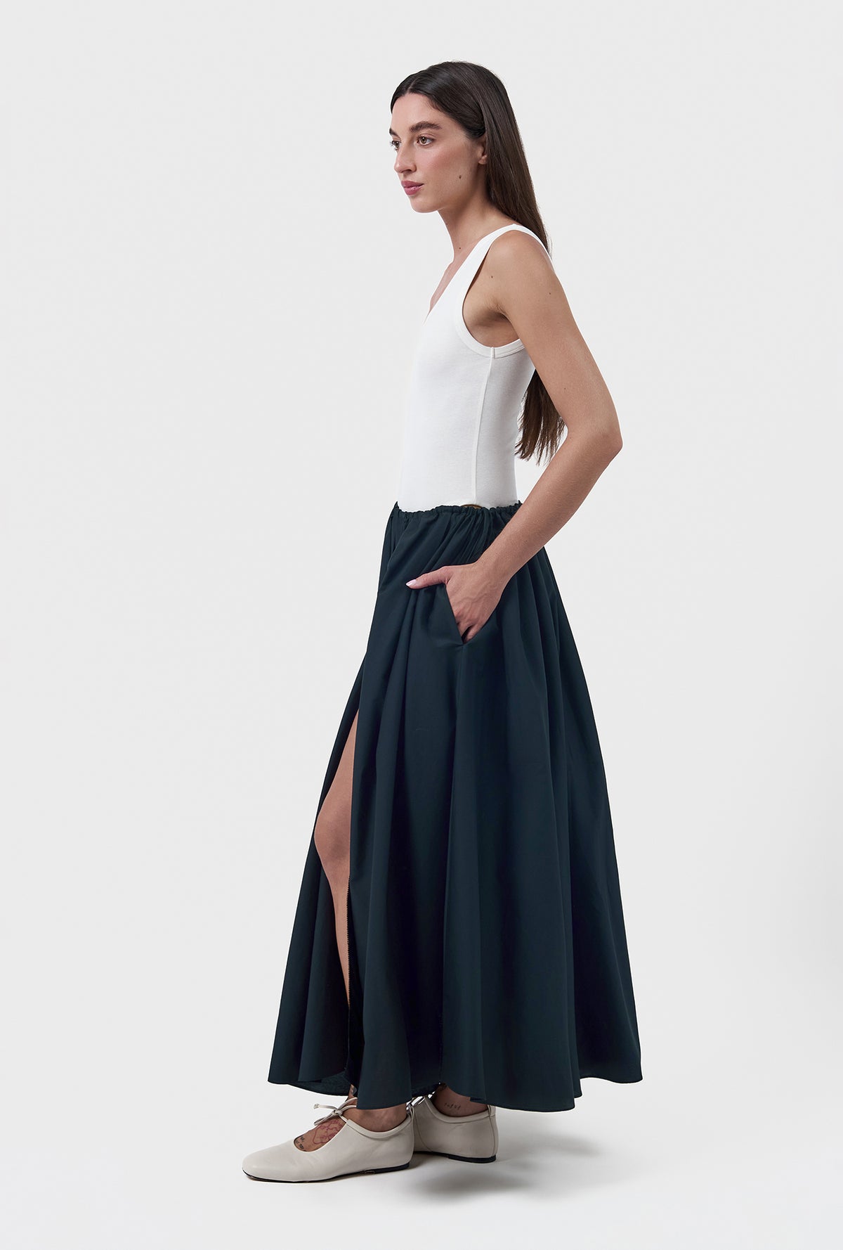 Silk Laundry | Daisy Skirt - Black