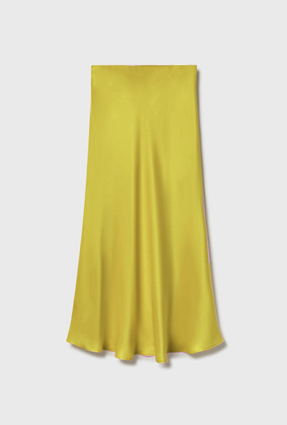 Silk Laundry | Long Bias Cut Skirt - Wood Poppy