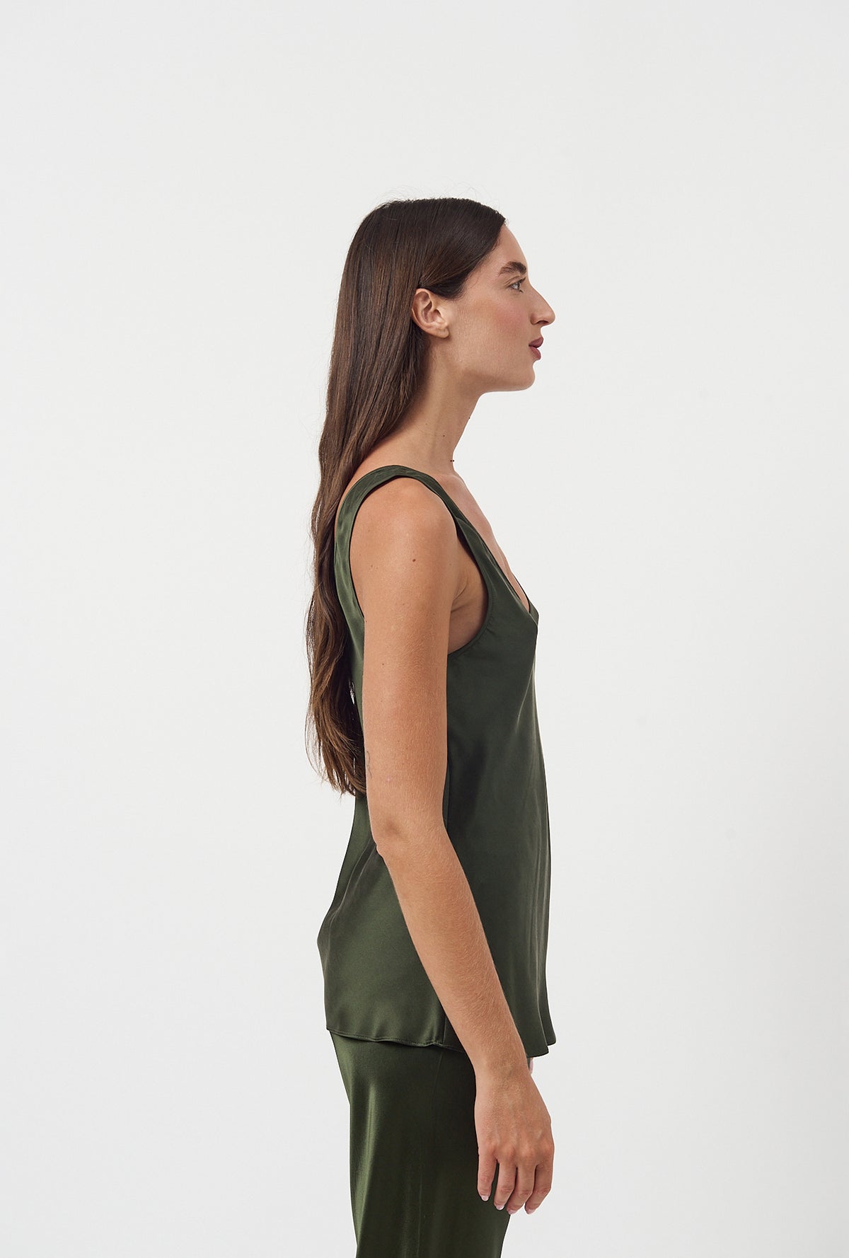 Silk Laundry | Scoop Neck Tank - Cedar