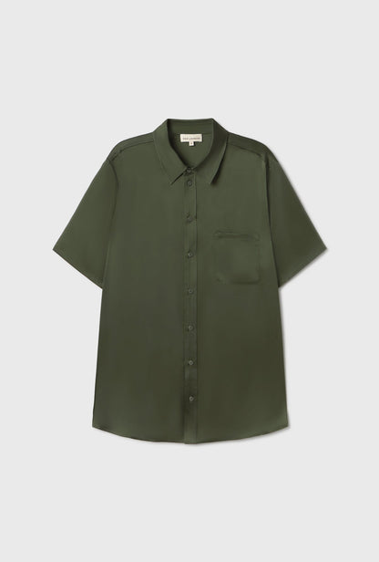 Silk Laundry | Short Sleeve Boyfriend Shirt - Cedar