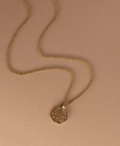 Zoe & Morgan | Sun In Aquarius Necklace - Gold