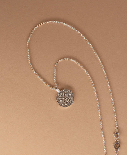 Zoe & Morgan | Sun In Taurus Necklace - Silver
