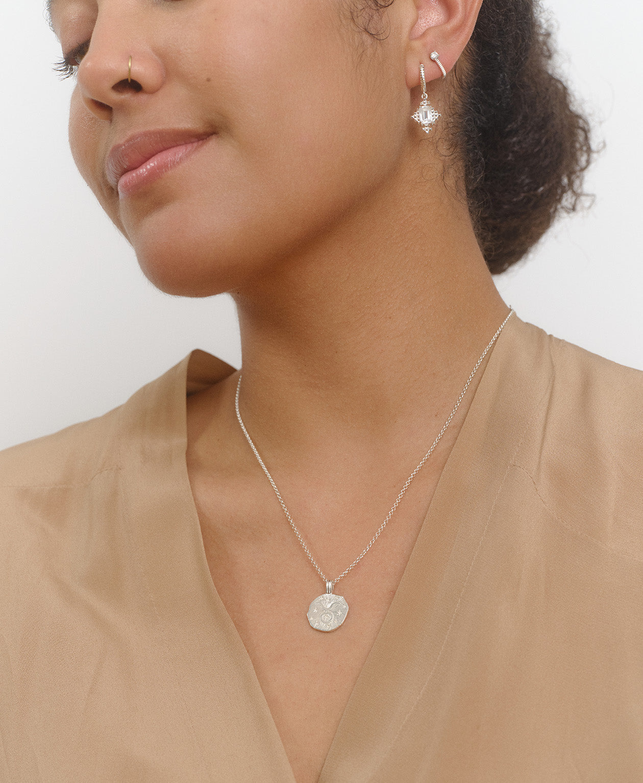 Zoe & Morgan | Sun In Taurus Necklace - Silver